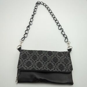 Handmade By Theresa Homemade Handcrafted Bag Purse Book Bag‎ Black Metal Strap